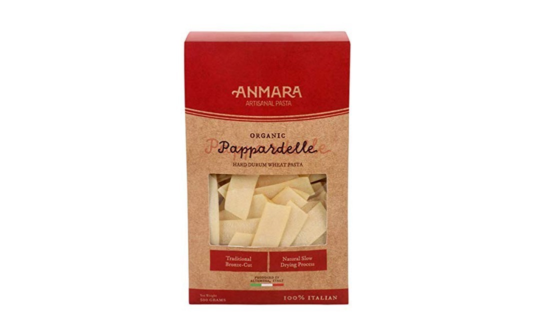 Anmara Artisanal Pasta Organic Pappardelle Hard Durum Wheat Pasta   Box  500 grams